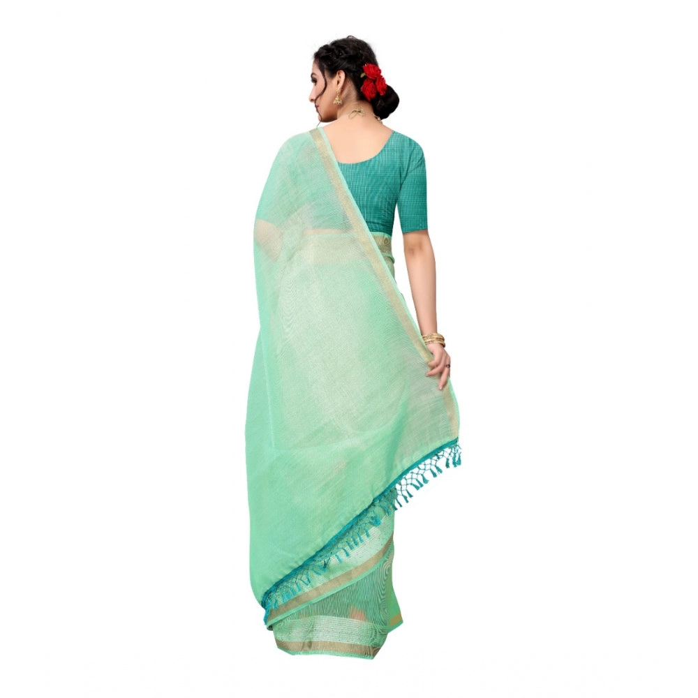 Elegant Cotton Woven Printed Saree