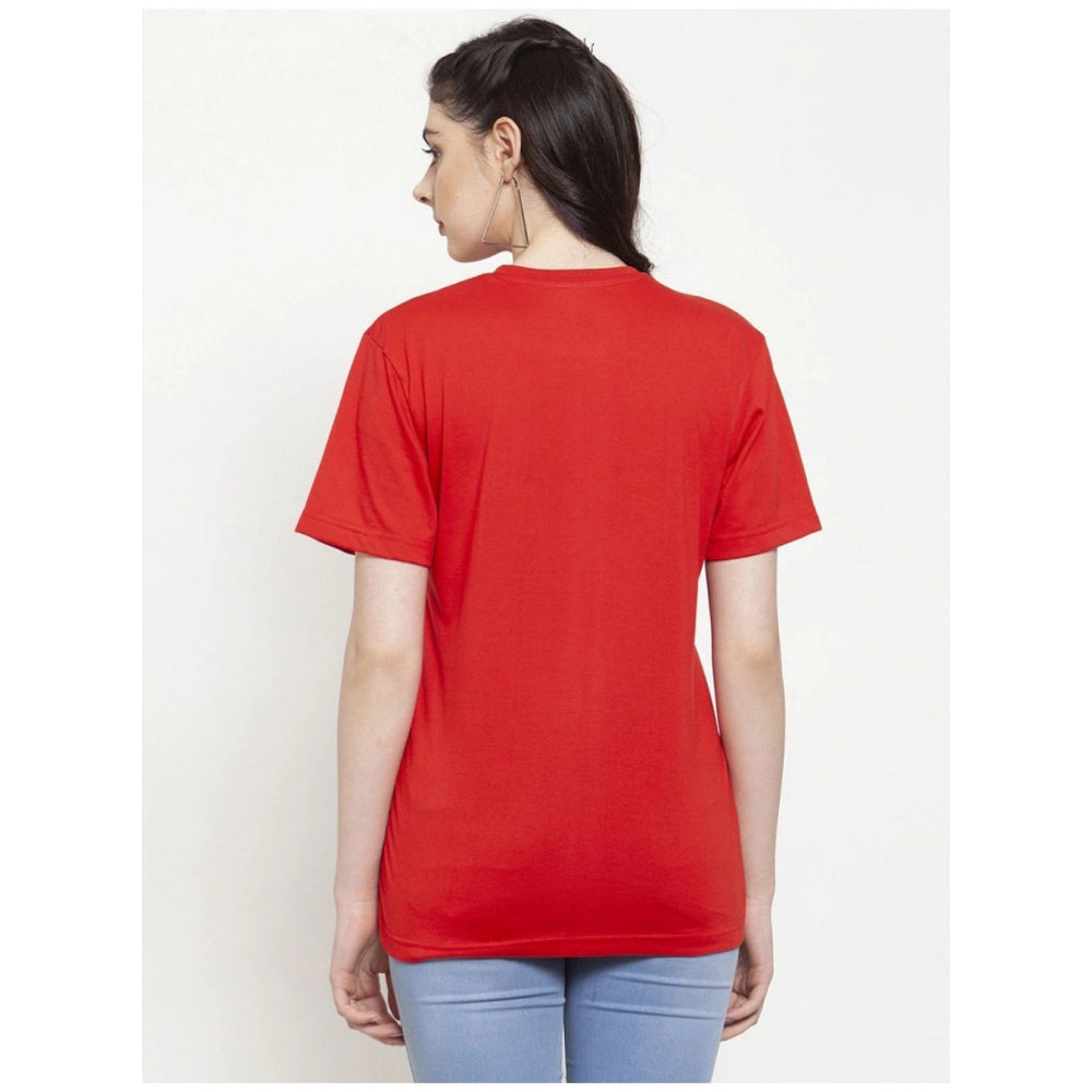 Versatile Cotton Blend Gussa Printed T Shirt