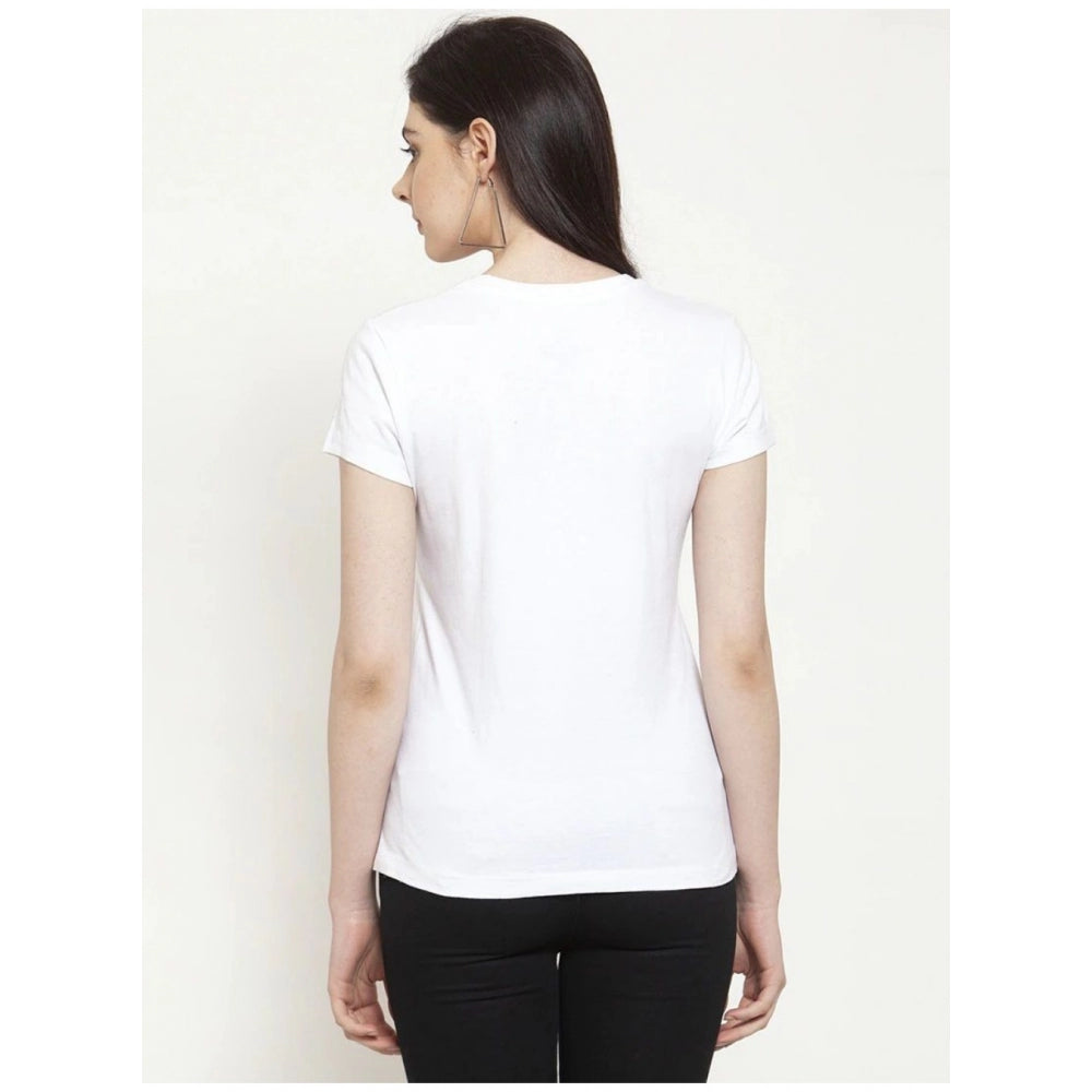 Versatile Cotton Blend Gussa Printed T Shirt