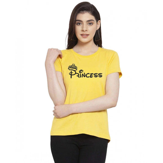 Versatile Cotton Blend Princess Printed T Shirt
