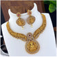 Incredible Women's Gold Plated Necklace and Earrings Set with Kundan Work