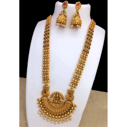 Classic Gold Plated Choker Necklace and Earrings Set