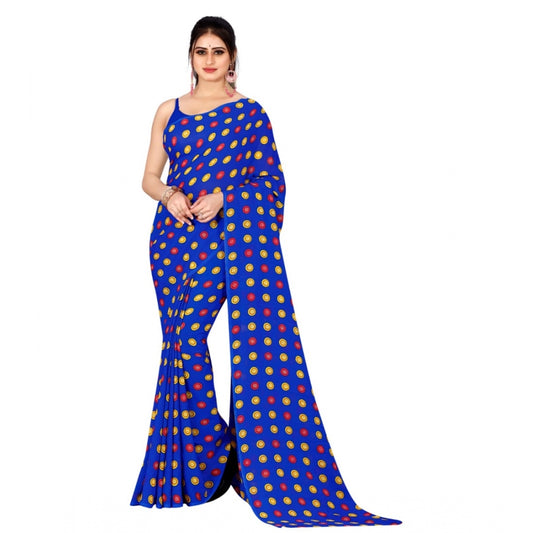 Fancy Poly Georgette Printed Saree Without Blouse piece