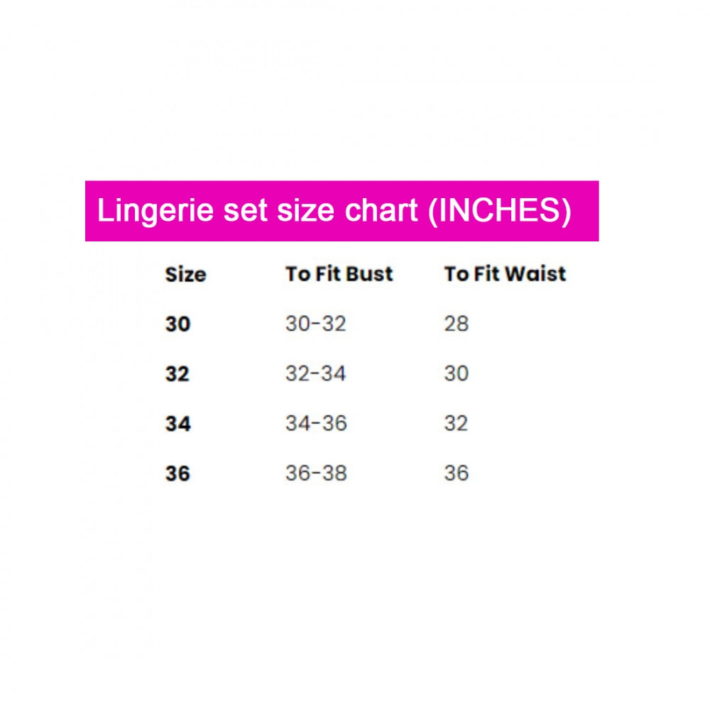 Sensational Women's Lace Black Lingerie Bra And Panty Set