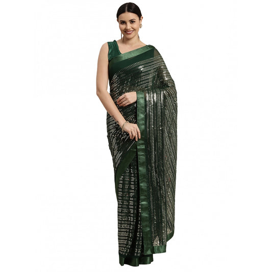 Sizzling Sequin Work Saree With Blouse Piece