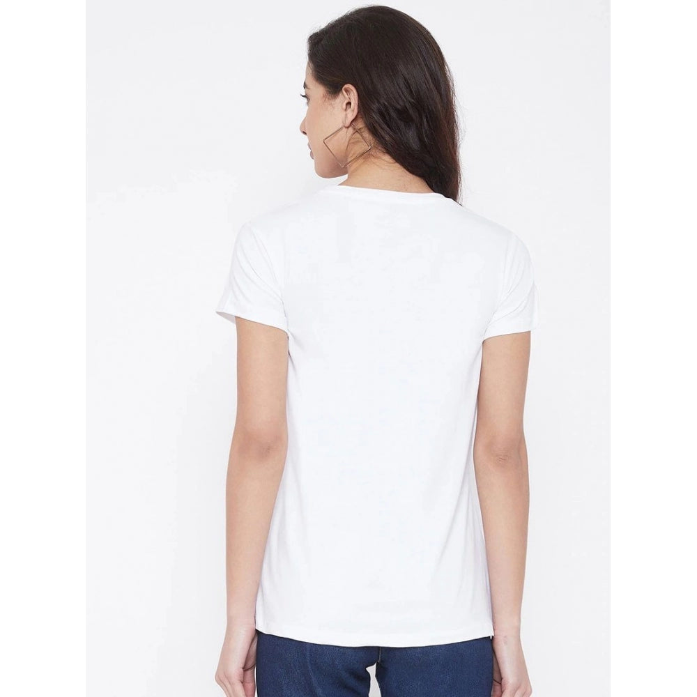 Contemporary Cotton Blend Ziddi Printed T Shirt