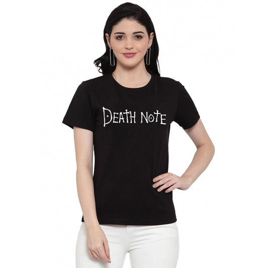 Amazing Cotton Blend Death Note Line Art Printed T Shirt