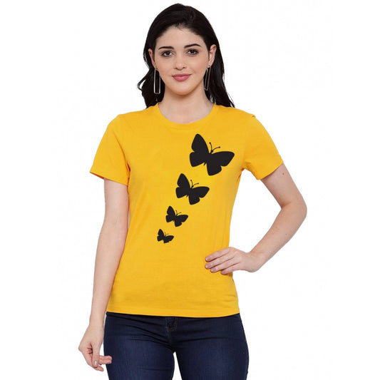 Marvellous Cotton Blend Butterflies Printed T Shirt