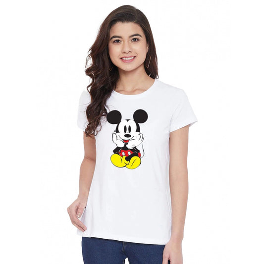 Sizzling Cotton Blend Mickey Mouse Printed T Shirt