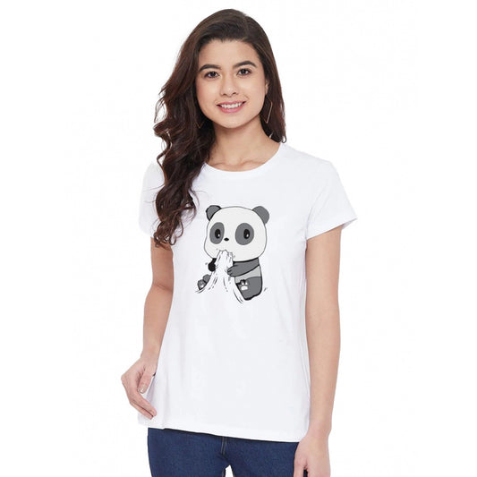 Sizzling Cotton Blend Panda Bites Printed T Shirt