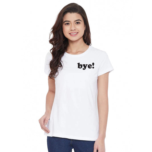 Amazing Cotton Blend Bye Printed T Shirt