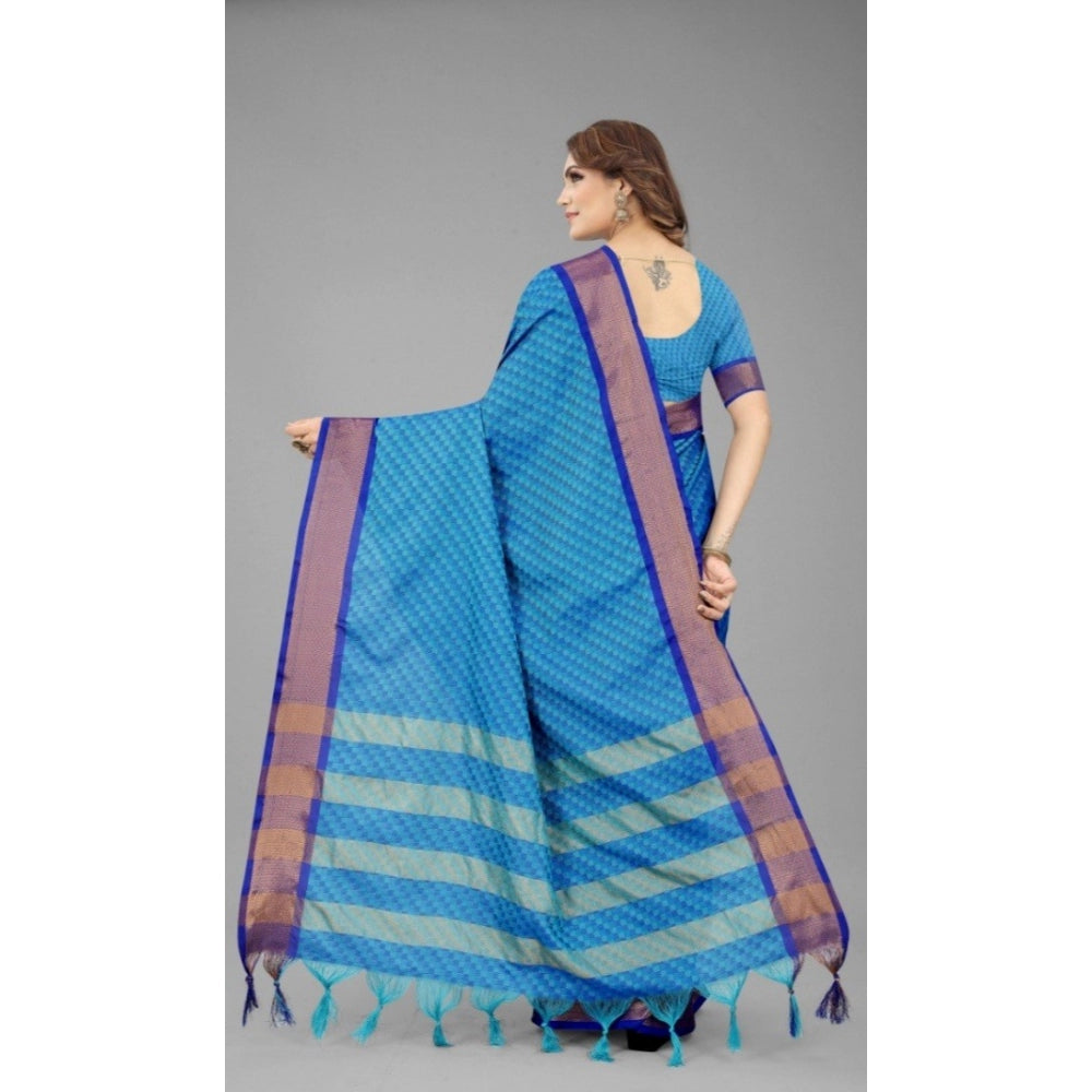 Contemporary Art Silk Woven Design Sambhalpuri Saree With Blouse piece