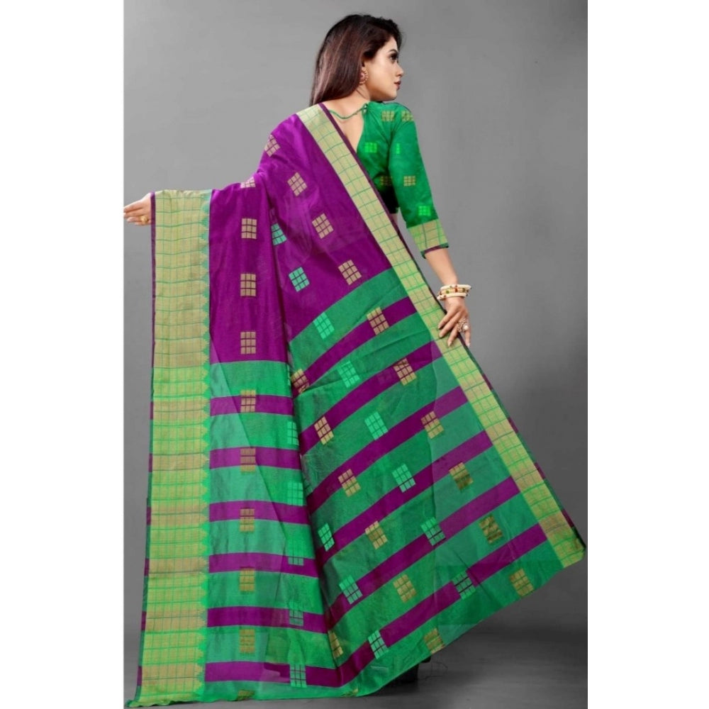 Contemporary Art Silk Woven Design Venkatgiri Saree With Blouse piece