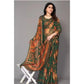 Awesome Viscose Rayon Printed Saree With Blouse piece