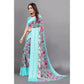 Modern Sattin Patta Printed Saree With Blouse piece