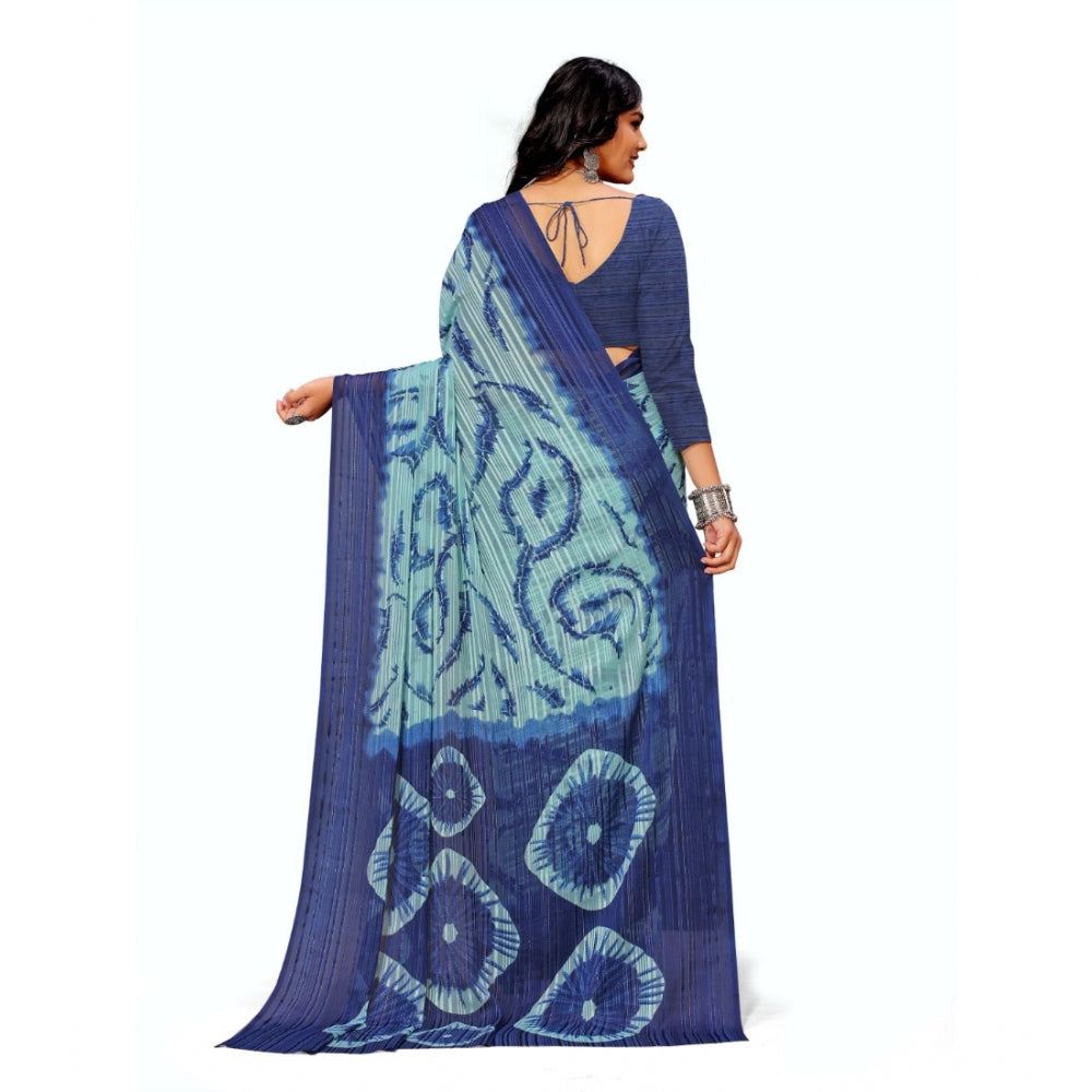 Superior Georgette Printed Saree With Blouse piece