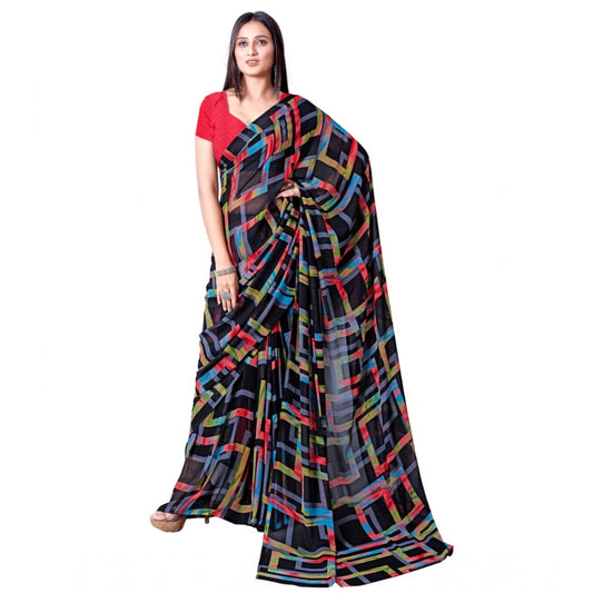 Superior Georgette Printed Saree With Blouse piece