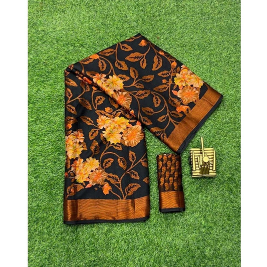 Embellished Viscose Rayon Printed Saree With Blouse piece