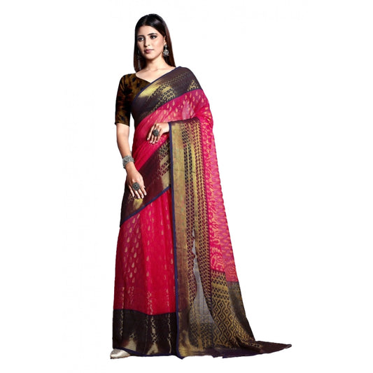 Awesome Viscose Rayon Printed Saree With Blouse piece