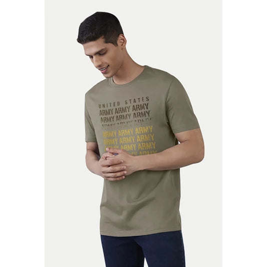 Men's Casual Half sleeve Printed Cotton Crew Neck T shirt
