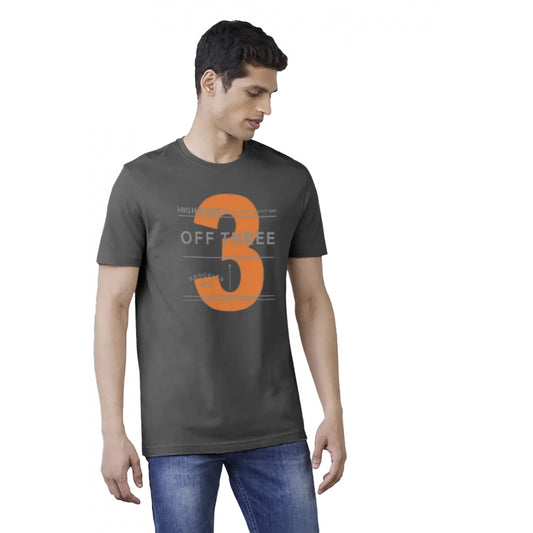 Men's Casual Half sleeve Printed Cotton Crew Neck T shirt