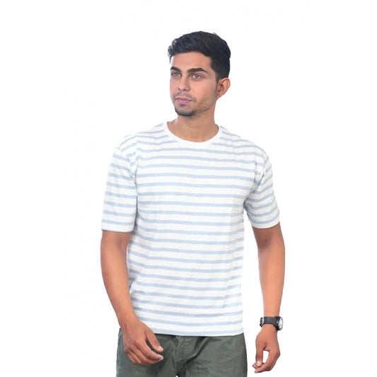Men's Casual Half sleeve Stripped Cotton Crew Neck T shirt