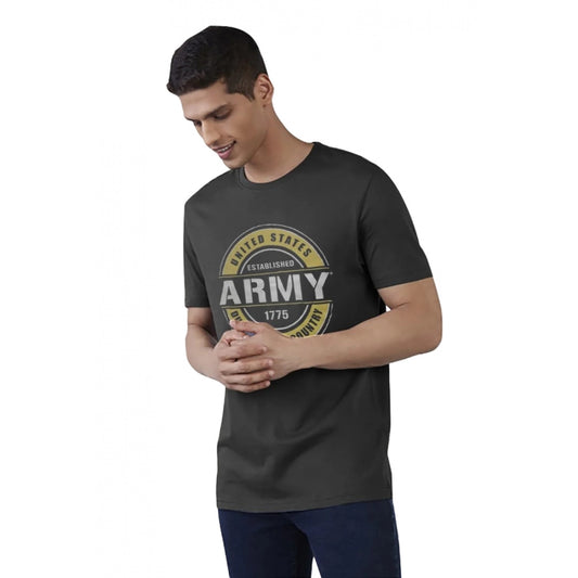 Men's Casual Half sleeve Printed Cotton Crew Neck T shirt