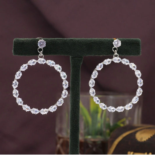 Appealing White Color Antique Earrings