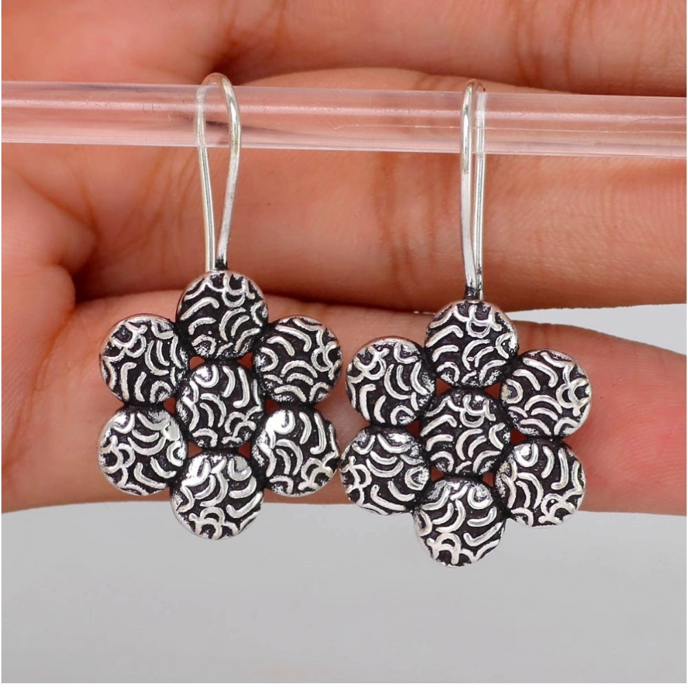 Glorious New Designer Flower Shape Handmade Indian Traditional Oxidised Stud Earrings