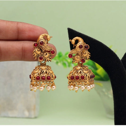 Fabulous Rani Color Matte Gold Earrings