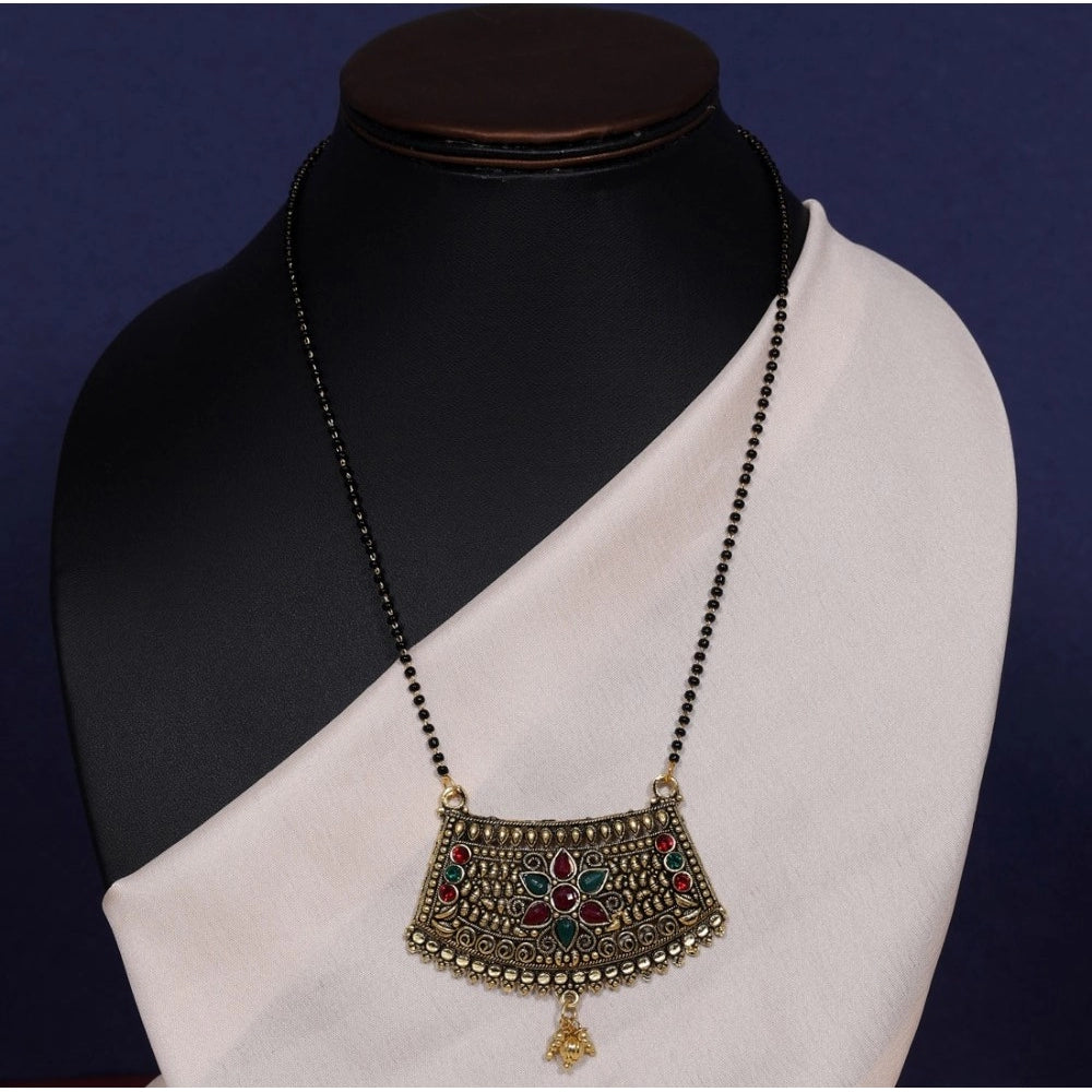 Delightful Maroon and Green Color Mangalsutra