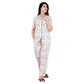 Casual Half Sleeve Printed Viscose Rayon Shirt With Pyjama Pant Night Suit Set
