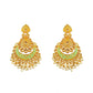 Dazzling Gold Plated Alloy Kundan Earrings and Mangtikka