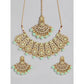 Shimmering Gold Plated Alloy Necklace and Earings Set