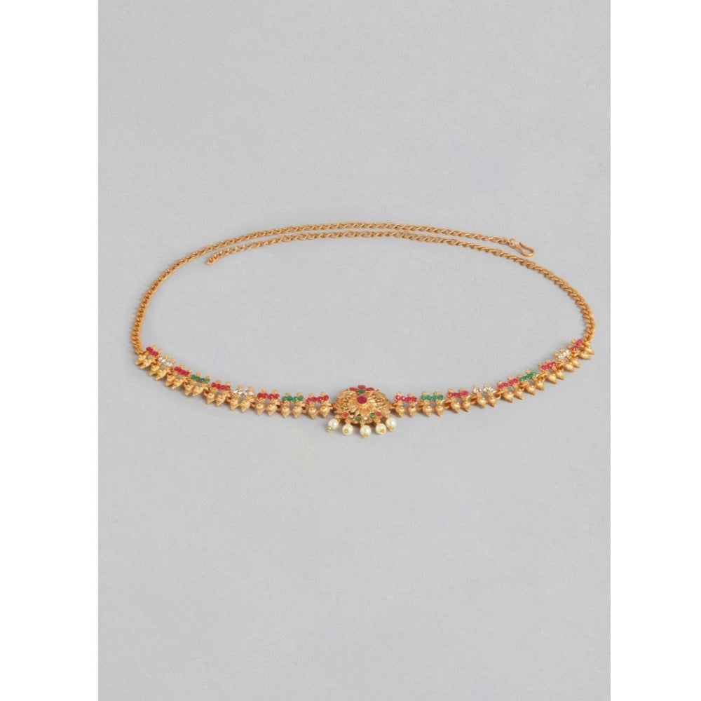 Incredible Women's Rose Gold Plated Alloy Hip Belt Kamarband