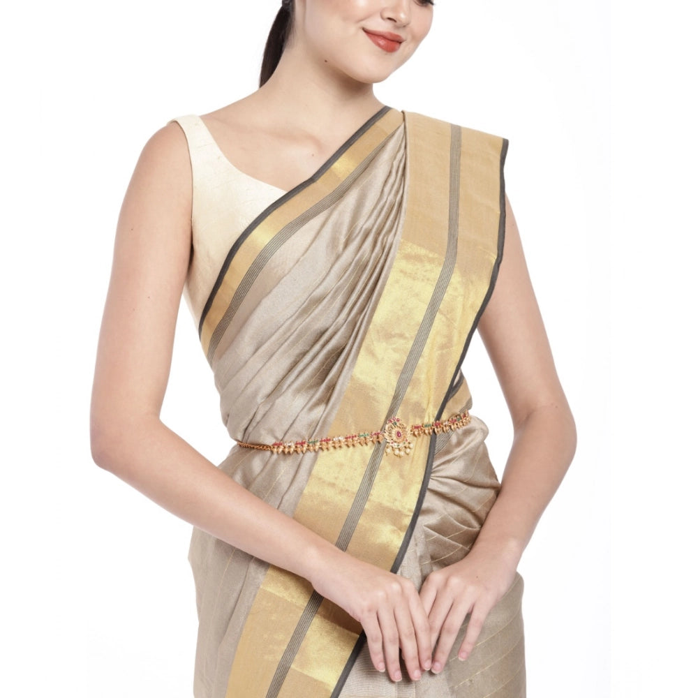 Incredible Women's Rose Gold Plated Alloy Hip Belt Kamarband