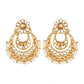Dazzling Gold Plated Alloy Kundan Earrings and Mangtikka