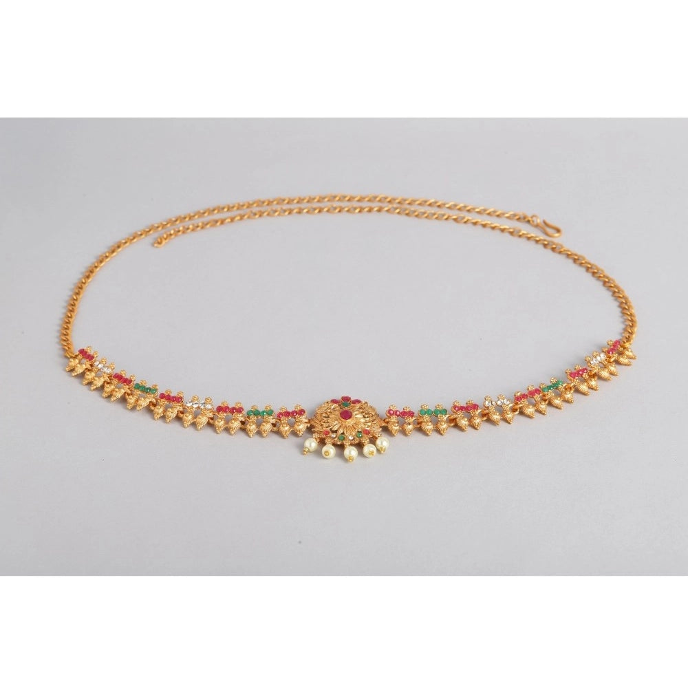 Incredible Women's Rose Gold Plated Alloy Hip Belt Kamarband