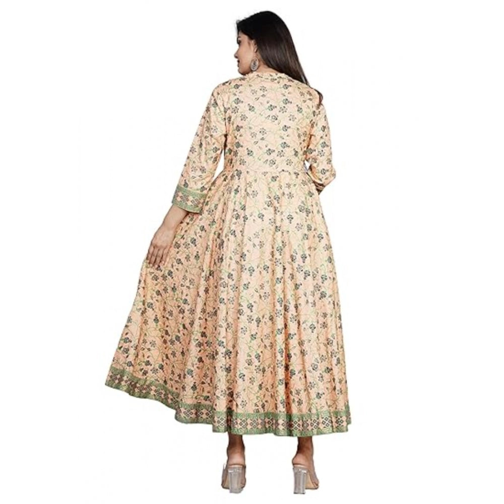 Attractive Casual Printed Rayon Anarkali Gown