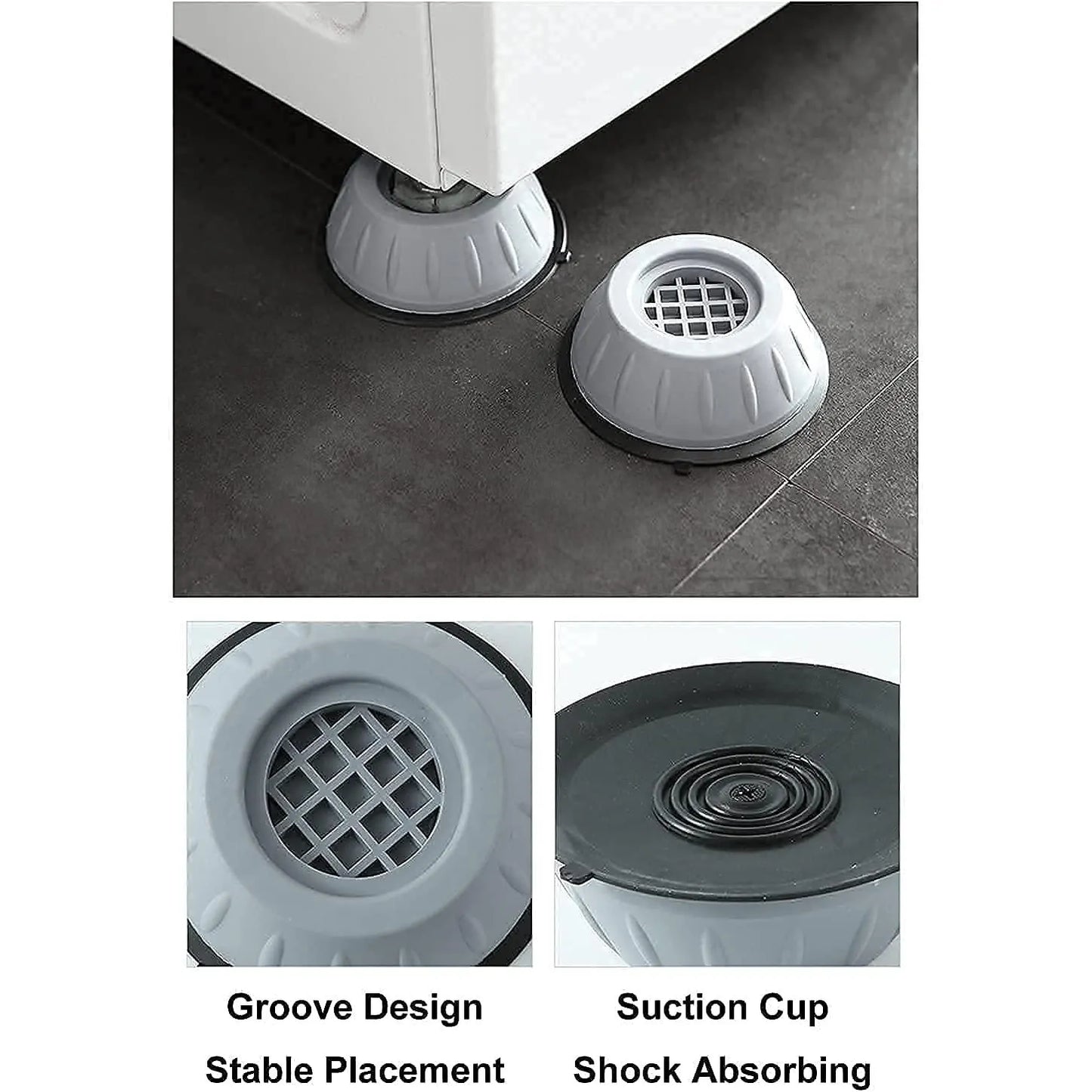 Anti Vibration Shock Proof Pads For Washing Machine - 4 Pcs