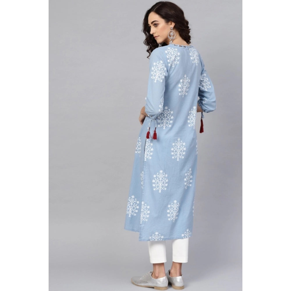 Fancy Embroidered Cambric Cotton Kurti