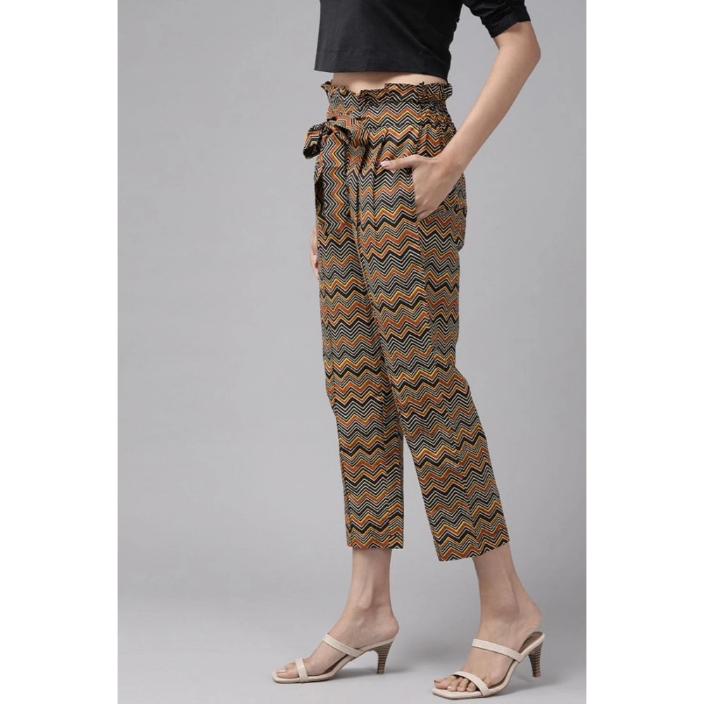 Casual Printed Cotton Trouser Pant