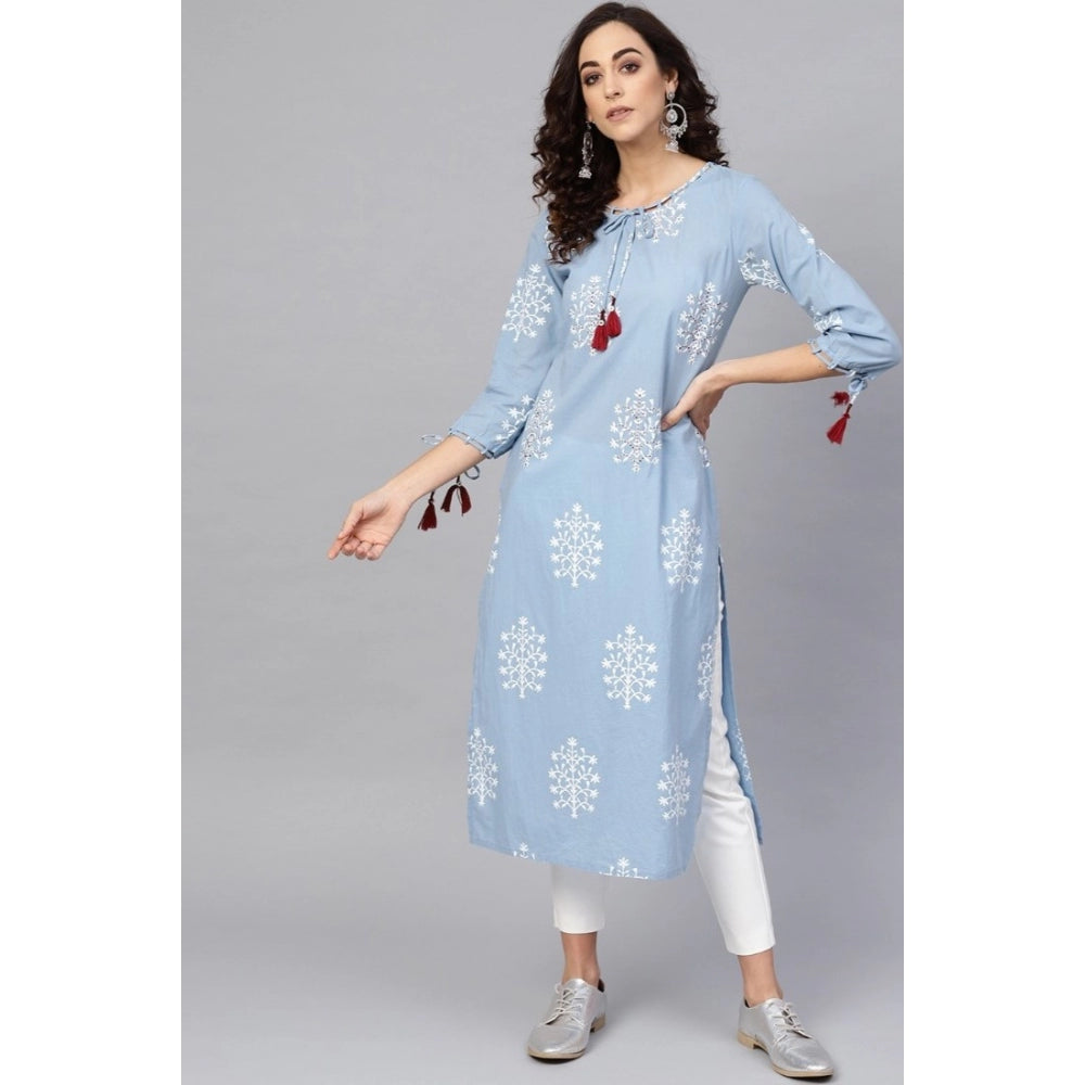 Fancy Embroidered Cambric Cotton Kurti