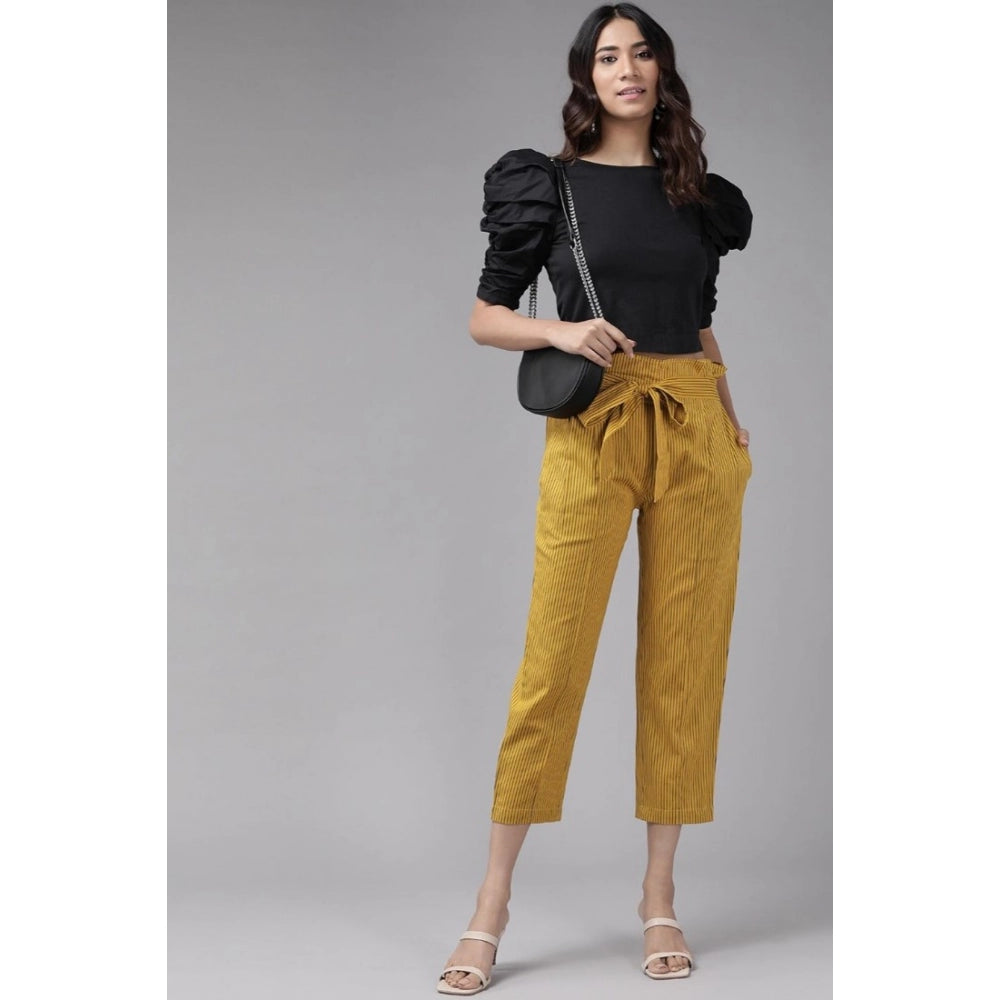 Casual Printed Cotton Flex Trouser Pant