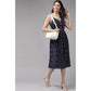 Ravishing Sleeveless Stripe Printed Rayon Dress