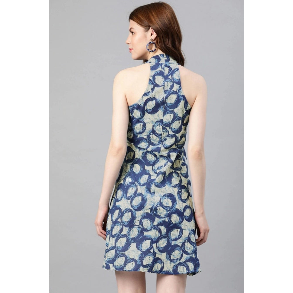 Ravishing Sleeveless Floral printed Cotton Dress