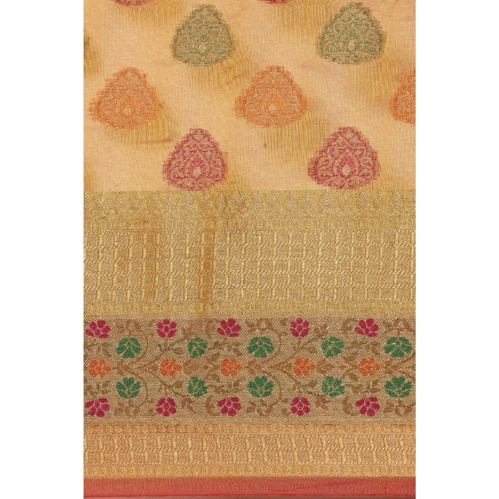 Stunning Organza Printed Saree With Blouse Piece