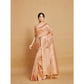 Designer Linen Printed Saree With Blouse Piece