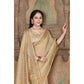 Beautiful Soft Linen Striped Saree With Blouse Piece