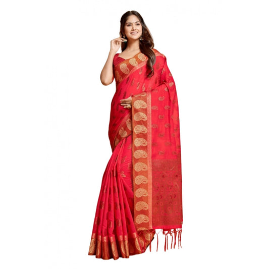 Graceful Chanderi Cotton Printed Saree With Blouse Piece